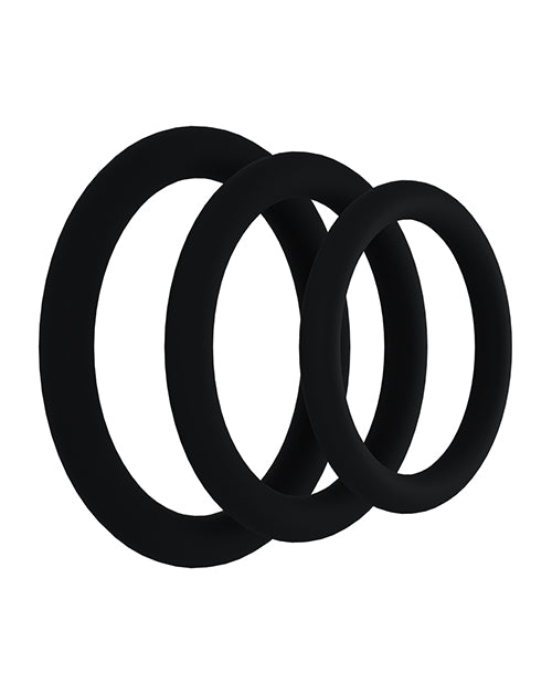 Rock Solid Rock Solid Tri-Pack Silicone Gasket Cockrings - Black - Image 2