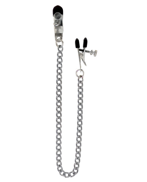 Spartacus Spartacus Adjustable Broad Tip Nipple Clamps w/Link Chain - Image 2