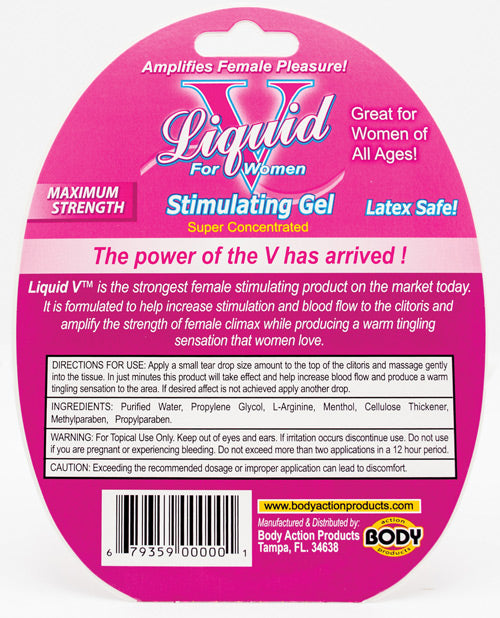 Liquid V Liquid V Female Stimulant - 10 ml Bottle in Clamshell - Image 2
