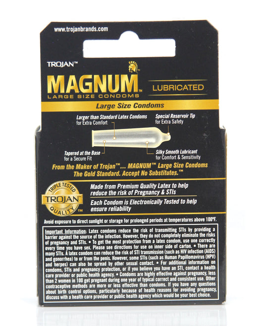 Trojan Trojan Magnum Condoms - Box of 3 - Image 2