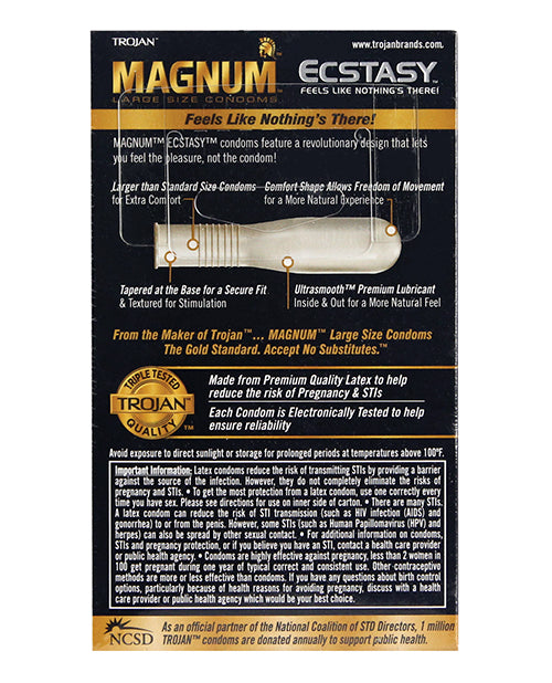Trojan Trojan Magnum Ecstasy Condoms - Box of 10 - Image 2