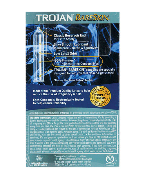 Trojan Trojan BareSkin Condoms - Box of 10 - Image 2