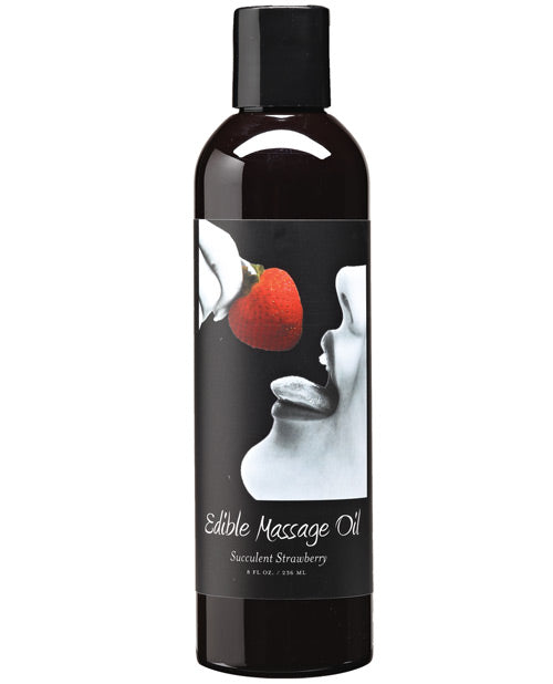 Earthly Body Earthly Body Edible Massage Oil - 8 oz Strawberry - Image 2