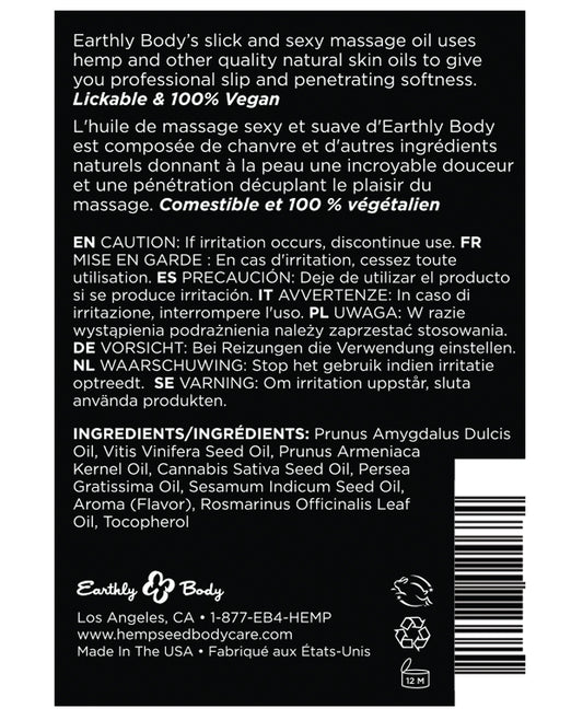 Earthly Body Earthly Body Edible Massage Oil - 2 oz Pineapple - Image 2