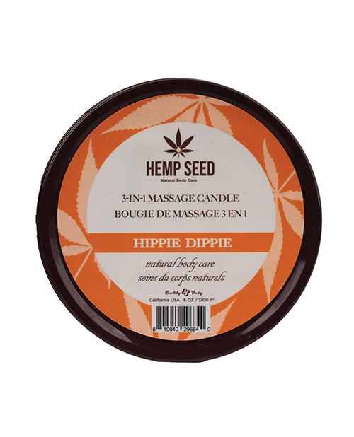 Earthly Body Earthly Body Summer 2024 3 in 1 Massage Candle - 6 oz Hippie Dippie - Image 2