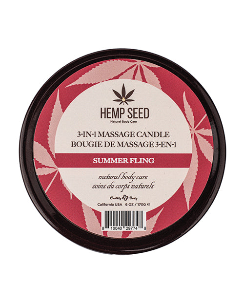 Earthly Body Earthly Body Summer 2025 3 in 1 Massage Candle - 6 oz Summer Fling - Image 2