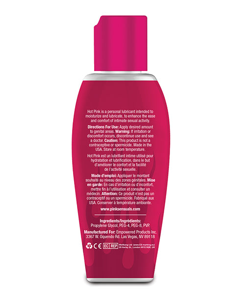 Pink Hot Pink Lube - 2.8 oz Bottle - Image 2