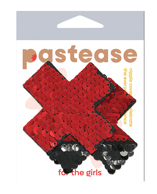Pastease Pastease Color Changing Flip Sequins Cross - Red/Black O/S - Image 2