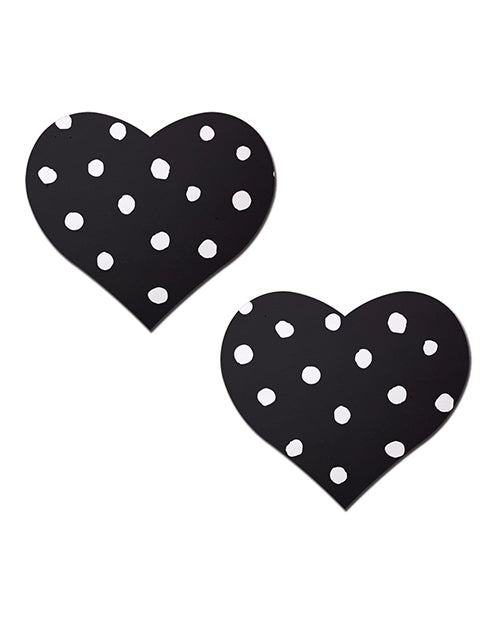 Pastease Pastease Heart w/Polka Dot - White/Black O/S - Image 2