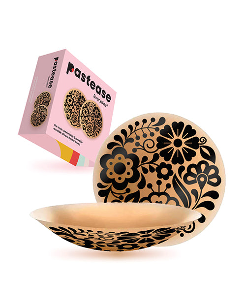 Pastease HALOS Silicone Floral Nipple Covers w/Travel Box - Bloom A-C Cup 10 or More Uses - Image 2