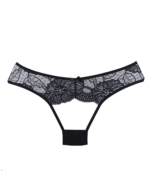 Adore Adore Kiss Mesh & Lace Open Panty Black O/S - Image 2