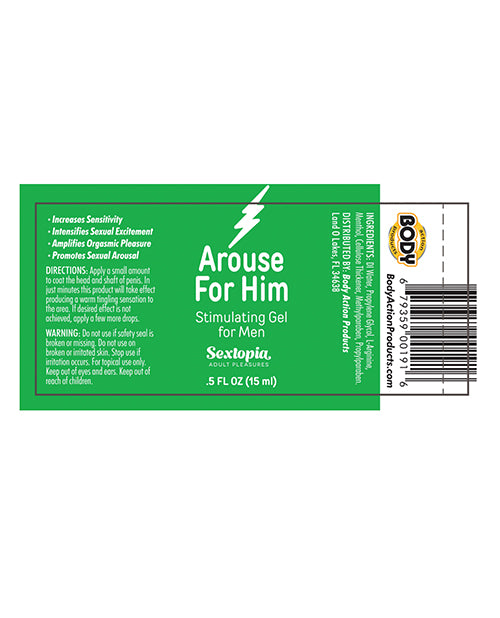 Sextopia Sextopia Arouse For Him Stimulating Gel - 1/2 oz Bottle - Image 2