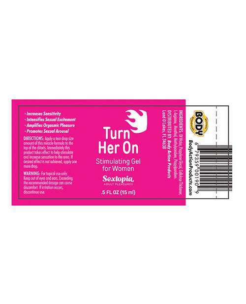 Sextopia Sextopia Turn Her On Women Stimulating Gel - 1/2 oz Bottle - Image 2