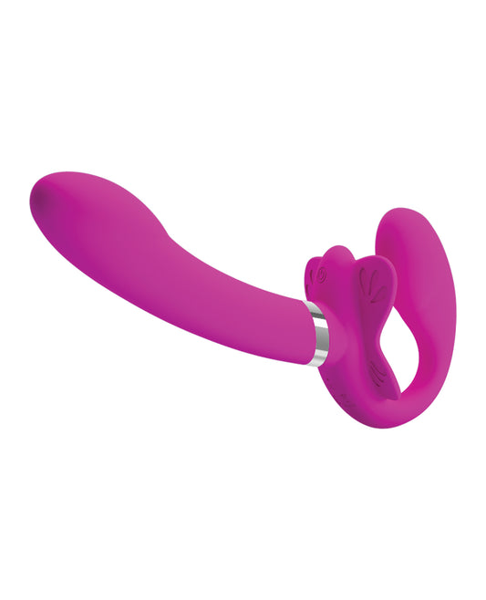 Pretty Love Pretty Love Valerie Vibrating Strapless Strap On - Fuchsia - Image 2