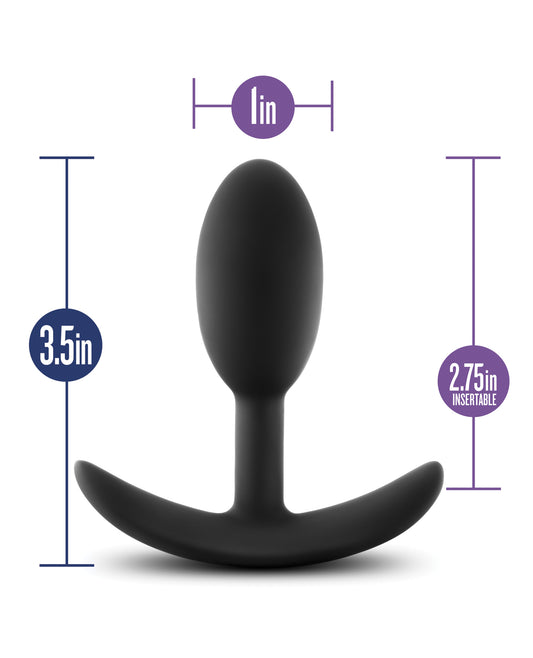 Luxe Blush Luxe Wearable Vibra Slim Plug Small - Black - Image 2