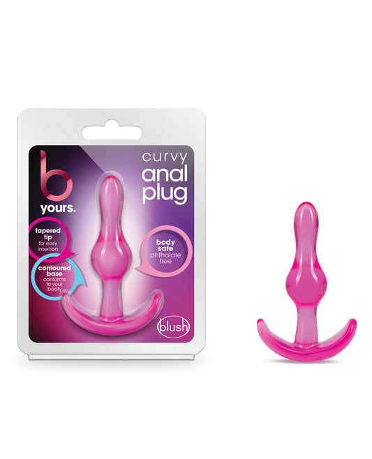 B Yours Blush B Yours Curvy Anal Plug - Pink - Image 2