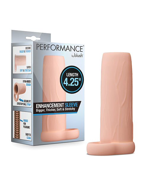 Performance Blush Performance 4.25" Enhancement Sleeve - Beige - Image 2