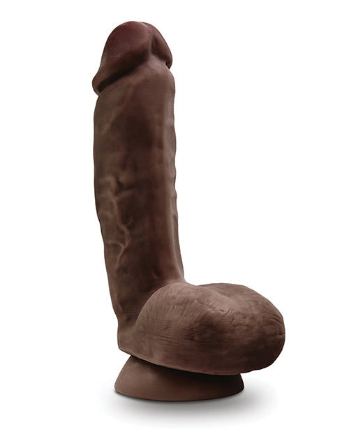 Dr. Skin Glide Blush Dr. Skin Glide 8.5" Self Lubricating Dildo w/Balls - Chocolate - Image 2