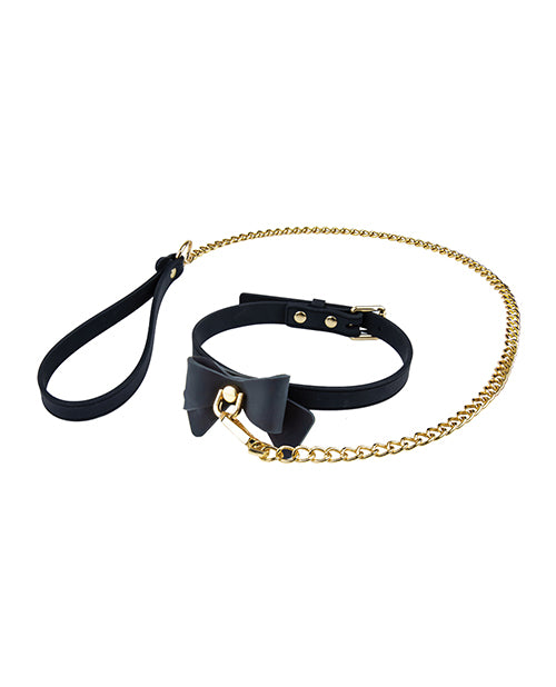 Temptasia Ardor Collar & Leash w/Bow - Black