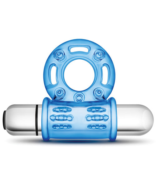 Stay Hard Blush Stay Hard Mega Vibrating Bull Ring - Blue - Image 2