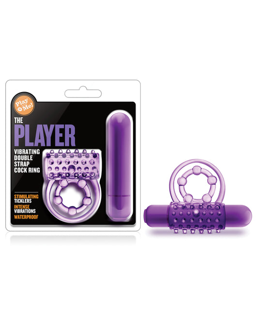 Play With Me Blush Play With Me the Player Vibrating Double Strap Cockring - Purple - Image 2
