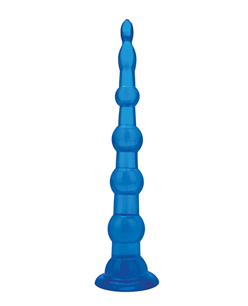 Blue Line Blue Line C & B 8.5" Anal Beads w/Suction Base - Jelly Blue - Image 2