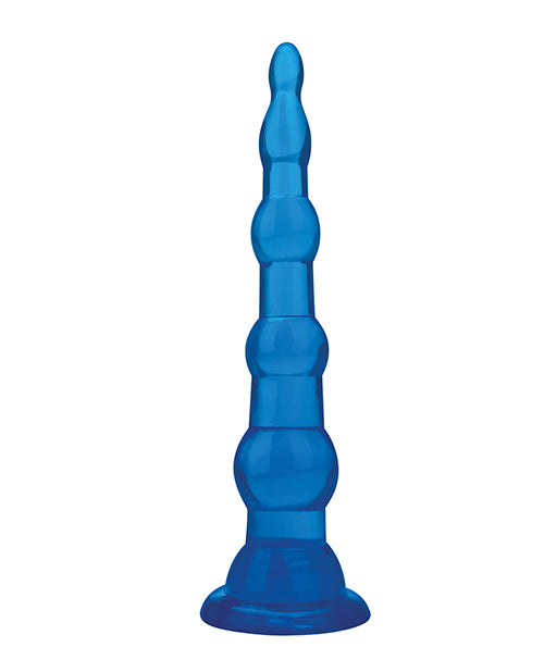 Blue Line Blue Line C & B 6.75" Anal Beads w/Suction Base - Jelly Blue - Image 2