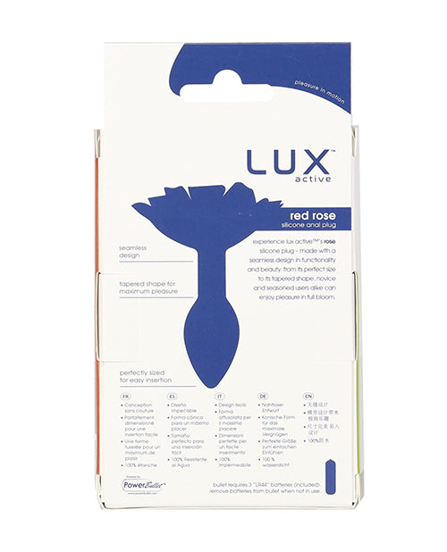 Lux Active Lux Active Red Rose Silicone Anal Plug - Image 2