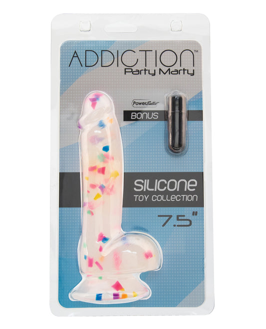 Addiction Addiction Party Marty 7.5" Dildo - Frost/Confetti - Image 2