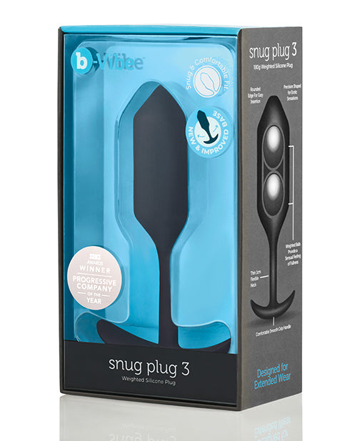 b-vibe b-Vibe Weighted Snug Plug 3 - 180 g Black - Image 2