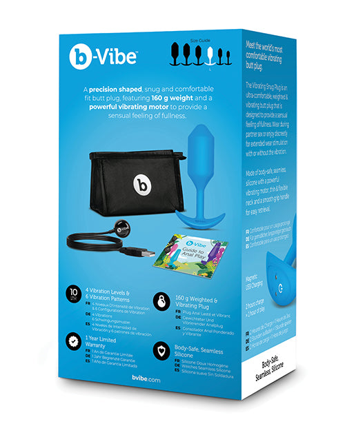 b-vibe b-Vibe Vibrating Snug Plug - Large Blue - Image 2