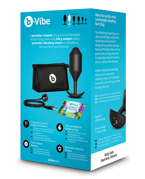 b-vibe b-Vibe Vibrating Snug Plug - XXLarge Black - Image 2