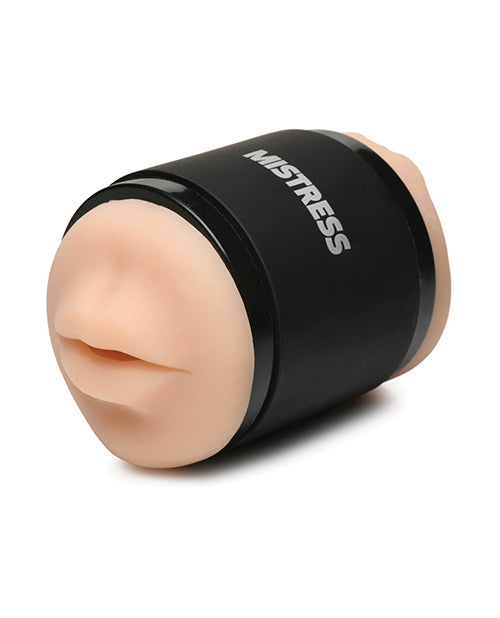 Mistress Curve Toys Mistress Double Shot Mini Masturbator Mouth & Pussy - Light - Image 2