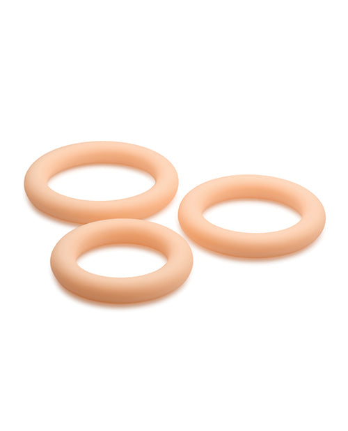 Curve Curve Toys Jock Silicone Cock Ring Set of 3 - Light - Image 2