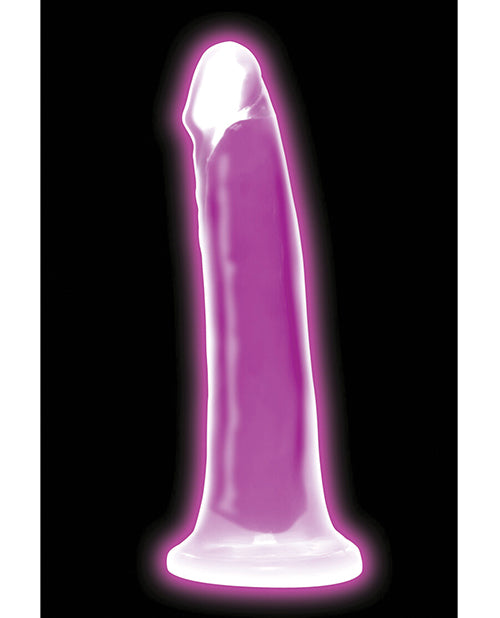 Lollicock Curve Toys Lollicock 7" Glow In The Dark Silicone Dildo - Purple - Image 2