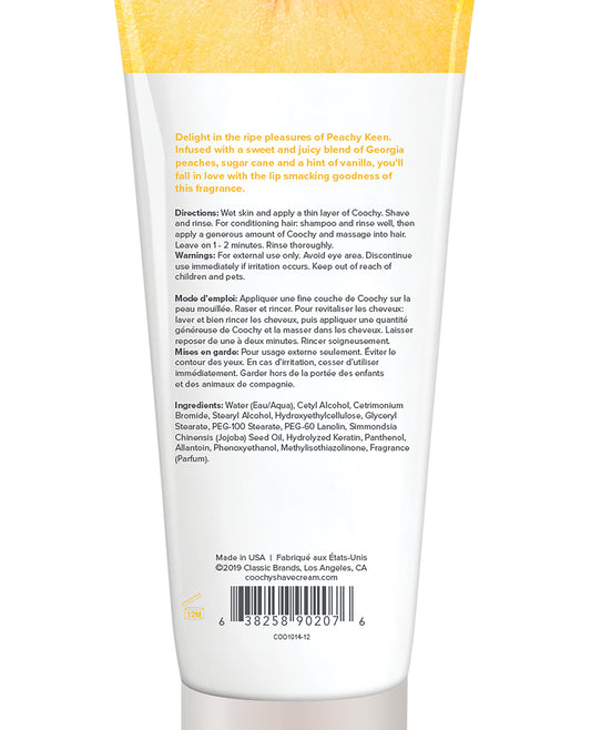 Coochy COOCHY Shave Cream - 12.5 oz Peachy Keen - Image 2