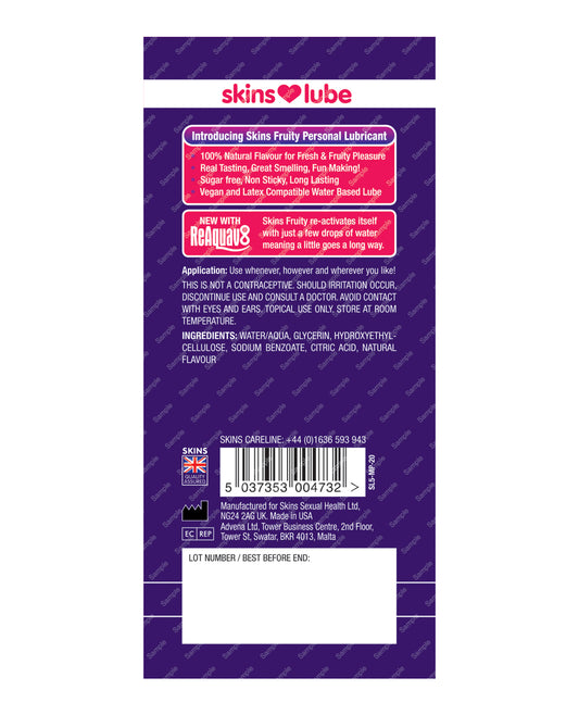 Creative Conceptions Skins Water Based Lubricant - 5 ml Foil Mango & Passionfruit - Image 2