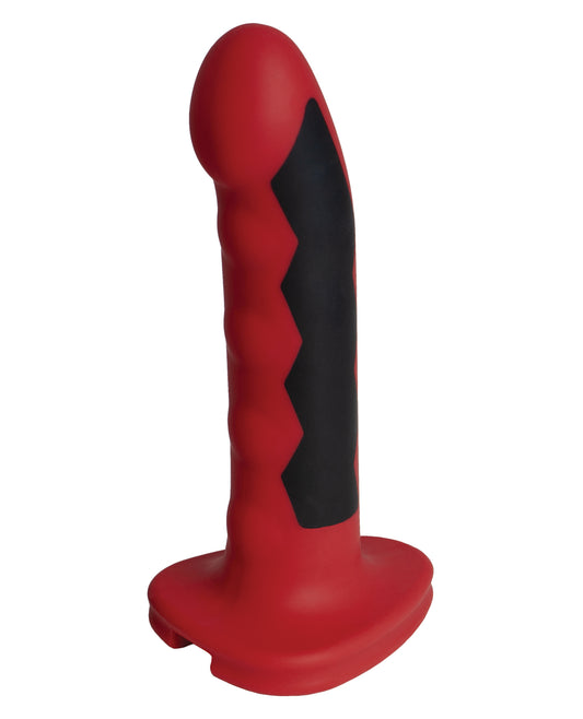 ElectraStim ElectraStim Silicone Fusion Komodo Dildo - Red/Black - Image 2
