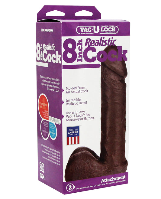 Vac-U-lock Vac-U-Lock 8" Realistic - Black - Image 2