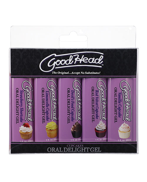 GoodHead GoodHead Cupcake Oral Delight Gel - Asst. Flavors Pack of 5 - Image 2