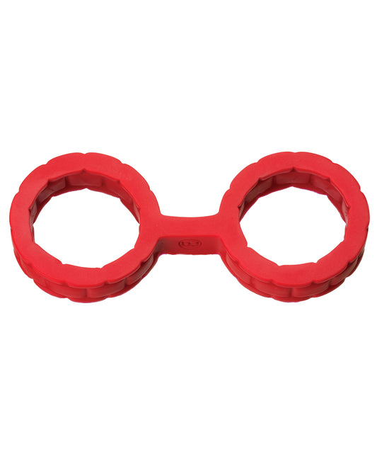 Doc Johnson Japanese Bondage Silicone Cuffs Small - Red - Image 2
