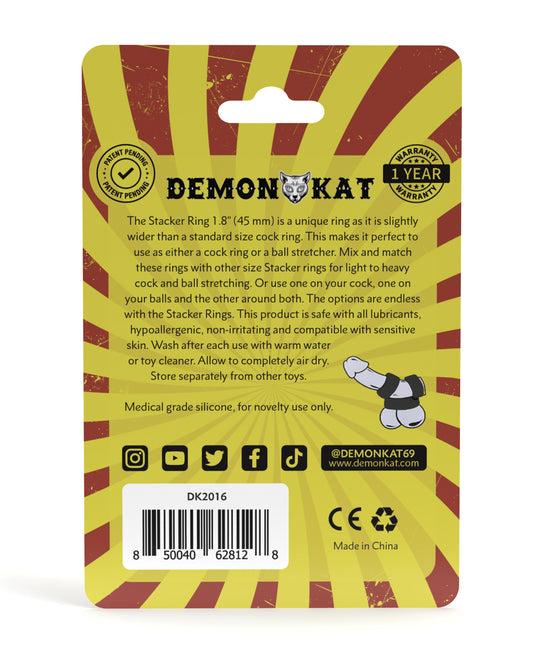 Demon Kat Demon Kat 1.8" Stacker Ring - Black - Image 2