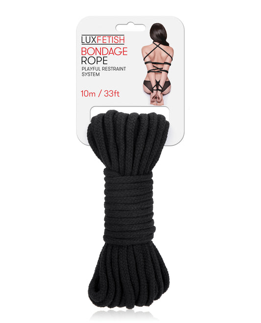 Lux Lux Fetish Bondage Rope - 10m/33 ft Black - Image 2