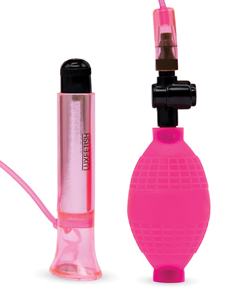 Lux Fetish Lux Fetish Vibrating Clitoral Pump w/Quick Release - Pink - Image 2