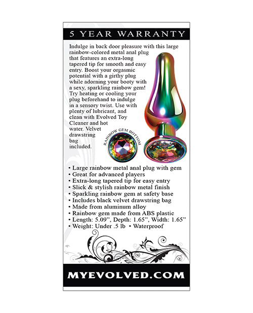 Evolved Evolved Rainbow Metal Plug - Large - Image 2