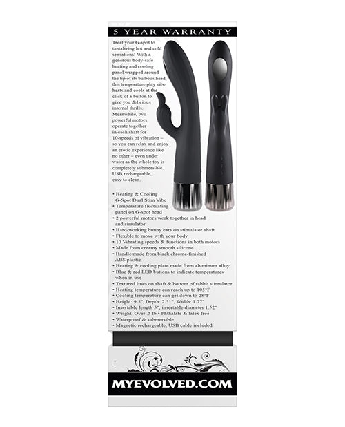 Evolved Evolved Heat Up & Chill G-Spot Rabbit - Black - Image 2
