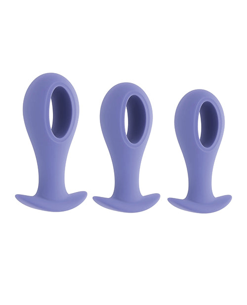 Evolved Evolved Hole Punch Anal Plug Set - Purple Set of 3 - Image 2