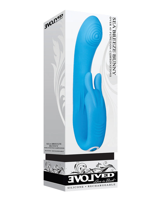 Evolved Evolved Sea Breeze Bunny Rechargeable Dual Stim - Blue - Image 2
