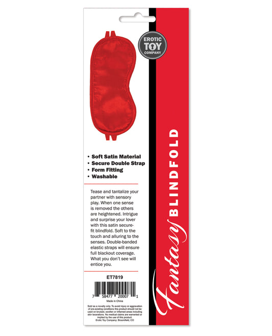 Erotic Toy Company Erotic Toy Company Satin Fantasy Blindfold - Red - Image 2