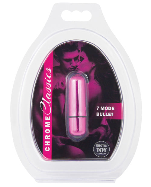 Erotic Toy Company Erotic Toy Company Chrome Classics Bullet 7 Speed- Pink - Image 2